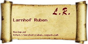 Larnhof Ruben névjegykártya